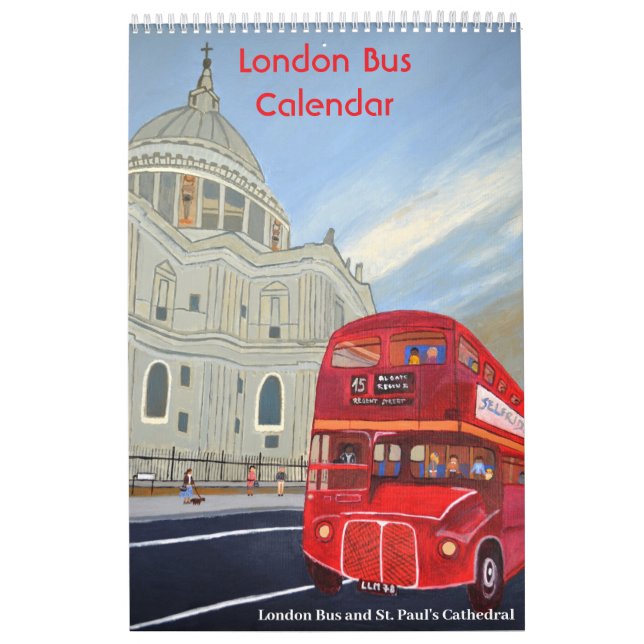 Calendário do ônibus vermelho de Londres (Capa)