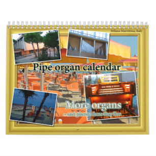 Calendário do órgão de tubulação e mais lugares