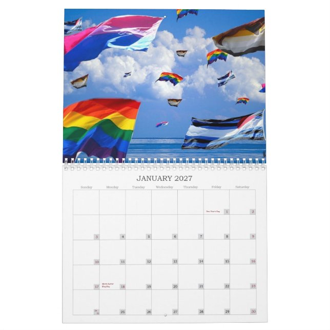 Calendário do orgulho 2010 do vôo (Jan 2027)