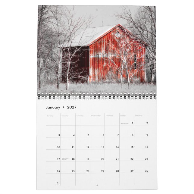Calendário do PAÍS de AMISH (Jan 2027)