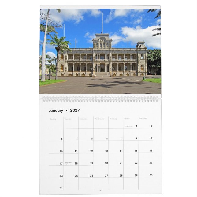 Calendário do Palácio Iolani 2014 (Jan 2027)