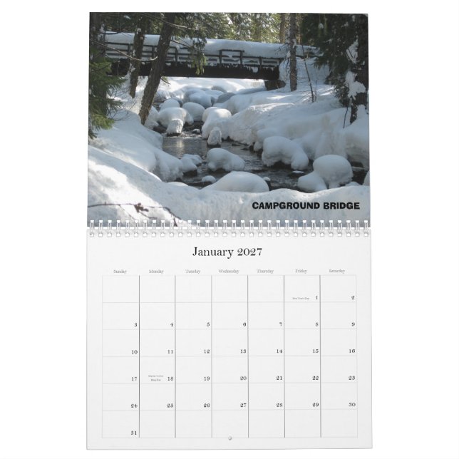 CALENDÁRIO DO PARQUE ESTADUAL 2010 DE PLUMAS (Jan 2027)