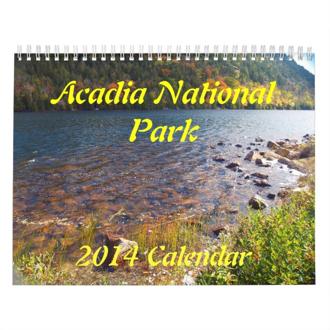 Calendário do parque nacional 2014 do Acadia (Capa)