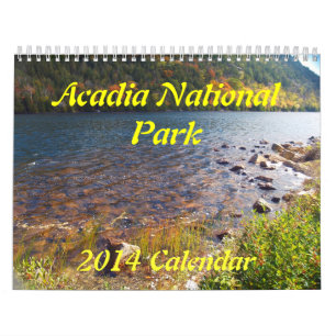 Calendário do parque nacional 2014 do Acadia