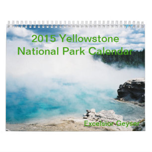 Calendário do parque nacional de Yellowstone