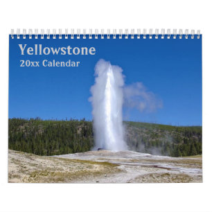 Calendário do Parque Nacional Yellowstone
