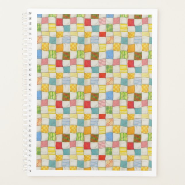 Calendário do Planejador CRAZY QUILT 8.5x11 (Frente)