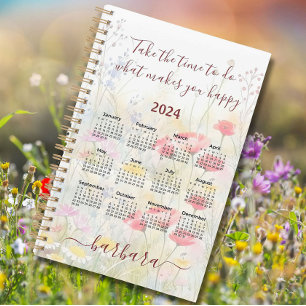Calendário do Planejador de Nomes de Flores Florai