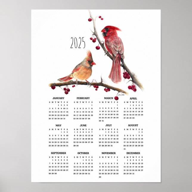 Calendário do Poster de inverno de 2025 para Par C (Frente)
