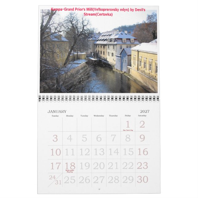 Calendário do PRAGUE 2009 - Personalizado (Jan 2027)