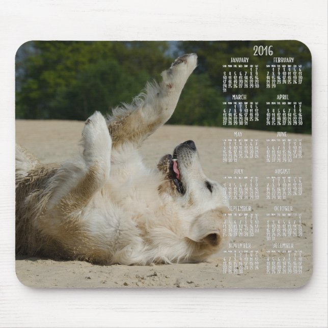 Calendário do Recuperador de ouros 2016 Mouse pads (Frente)