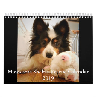 Calendário do salvamento de Minnesota Sheltie para