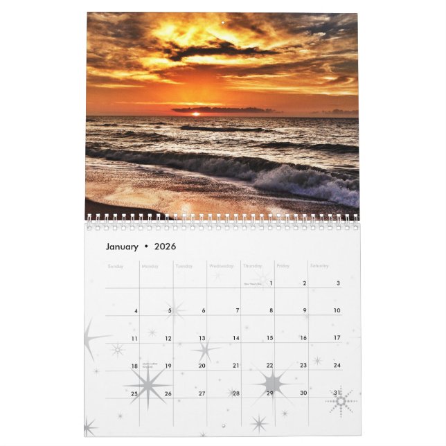 Calendário do Sunrise da Carolina Beach (Jan 2026)