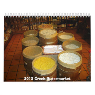 Calendário do supermercado de 2012 gregos