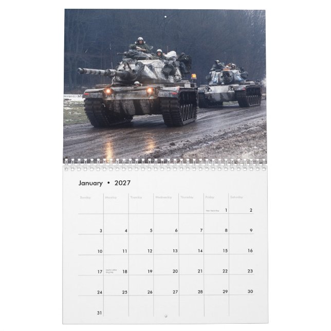 Calendário do tanque de Patton (Jan 2027)