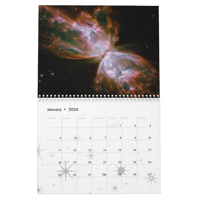 Calendário do telescópio espacial 2010 de Hubble (Jan 2026)