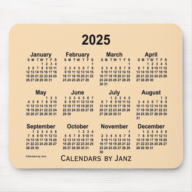Calendário do Trigo 2025 por Janz Mouse Pad (Frente)
