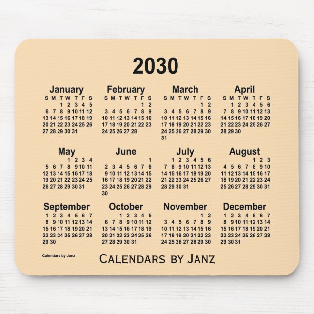 Calendário do Trigo 2030 por Janz Mouse Pad (Frente)
