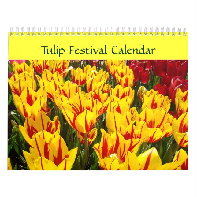 Calendário do Tulip Festival Tulipas Coloridas Flo (Capa)