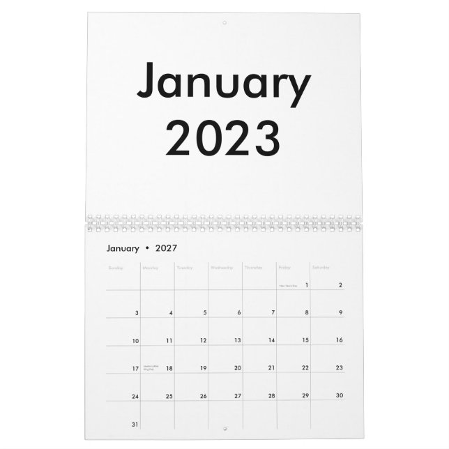 Calendário Do vazio 2023 Com Meses (Jan 2027)