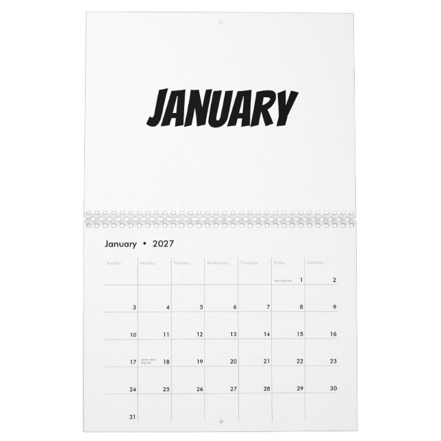 Calendário do vazio 2023 - Personalizado Com Feria (Jan 2027)