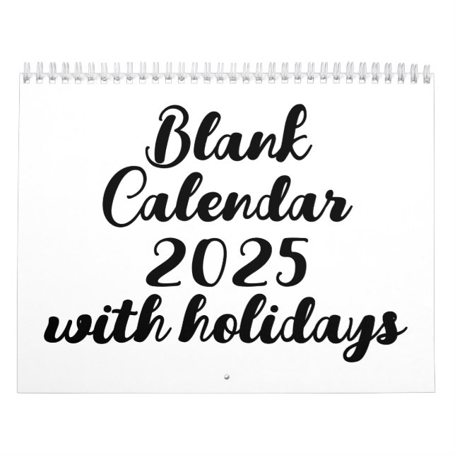 Calendário do vazio 2025 Com Feriados (Capa)