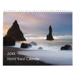 Calendário do viagem do mundo