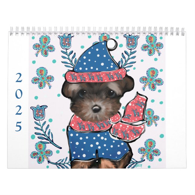 Calendário do Yorkie bonito (Capa)