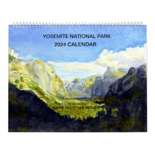 CALENDÁRIO DO YOSEMITE NATIONAL PARK 2024 WATERCOL