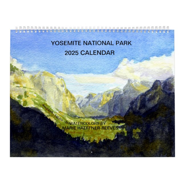 CALENDÁRIO DO YOSEMITE NATIONAL PARK 2025 WATERCOL (Capa)