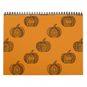 Calendário Dodores de Halloween Boho mandala bombeiros outono