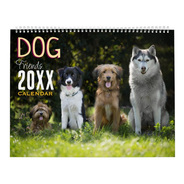 Calendário Dog Friends Wall Calendar 2026 Animals (Capa)