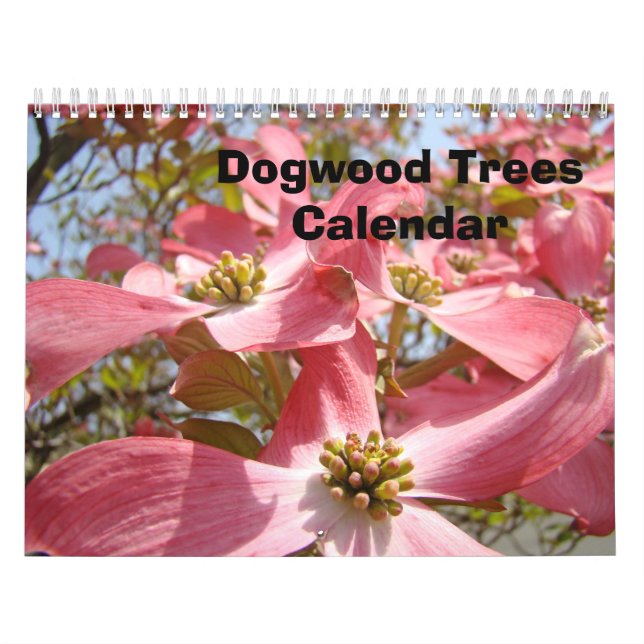 Calendário Dogwood Tree Calendar Pink Dogwoods Flowers art (Capa)