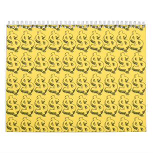 Calendário dolar dourado