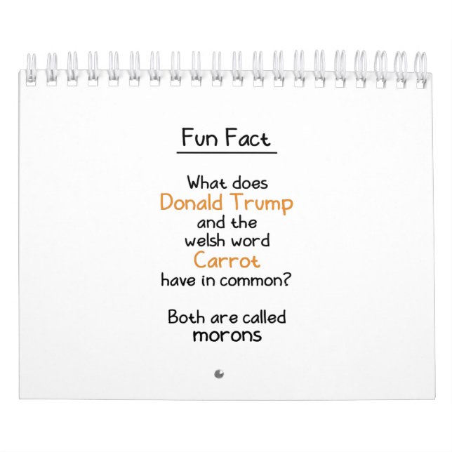 Calendário Donald Trump e Welsh Carrot (Capa)