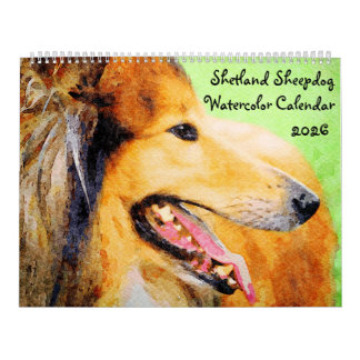 Calendário Dono de Mãe Sheltie Shetland Sheepdog 2026