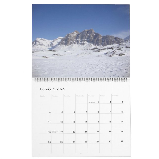 Calendário dos Alpes Suíços 2014 (Jan 2026)