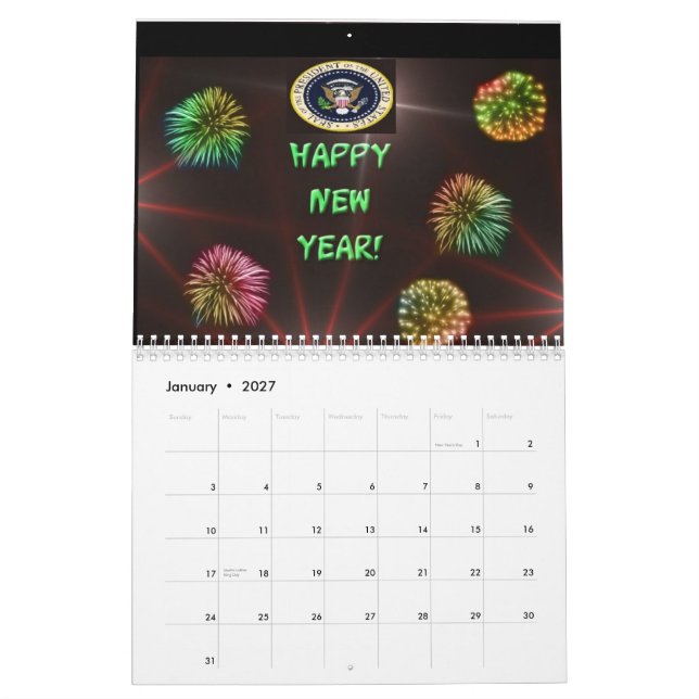 Calendário dos amantes 2013 de Obama (Jan 2027)