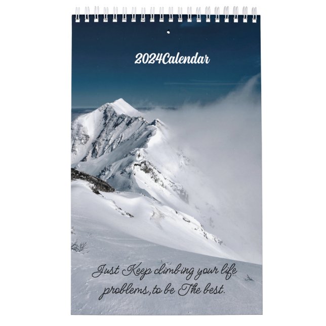 Calendário dos amantes das montanhas de neve 2024 (Capa)