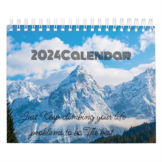 Calendário dos amantes das montanhas de neve 2024 (Capa)