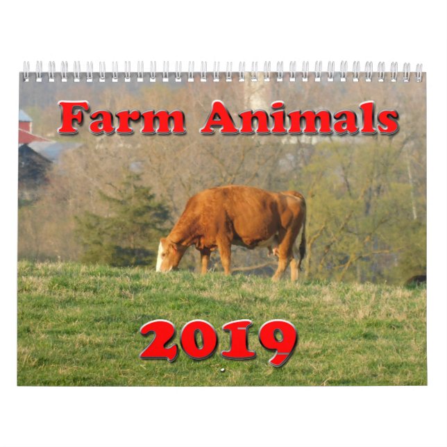 Calendário dos animais de fazenda 2019 (Capa)