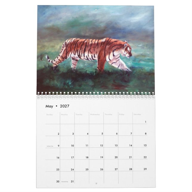 Calendário dos animais selvagens (Maio 2027)