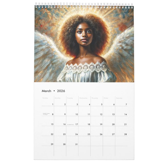 Calendário dos Anjos Afro-Americanos (Mar 2026)