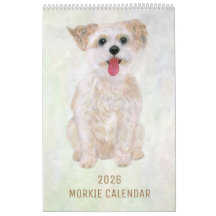 Calendário dos Cachorros Morkie 2026