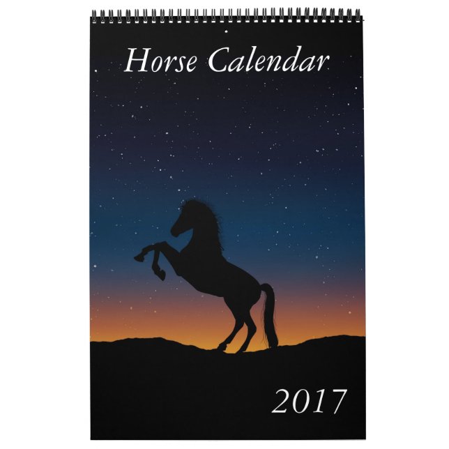 Calendário dos Cavalos de 2017 (Capa)
