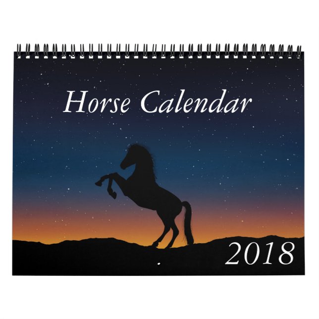 Calendário dos Cavalos de 2018 (Capa)