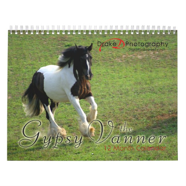 Calendário dos Cavalos do Vanner Cigano (Capa)