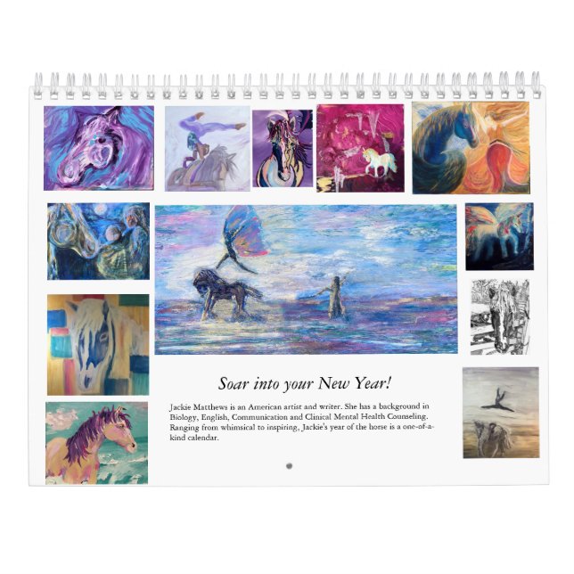 Calendário dos Cavalos por Jackie Matthews (Verso)