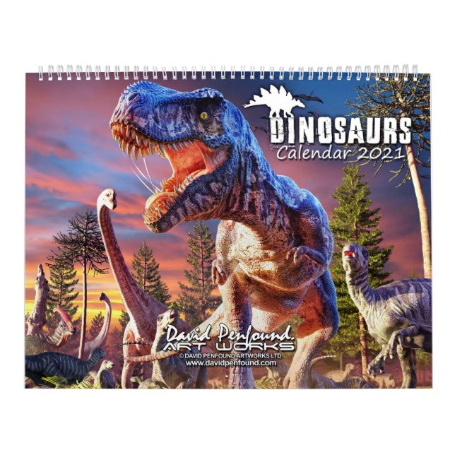 Calendário dos Dinossauros 2021 David Penfound (Capa)
