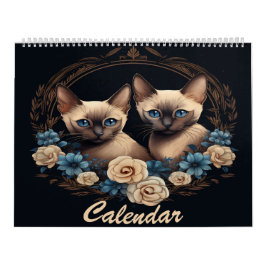 Calendário dos Gatos Siameses